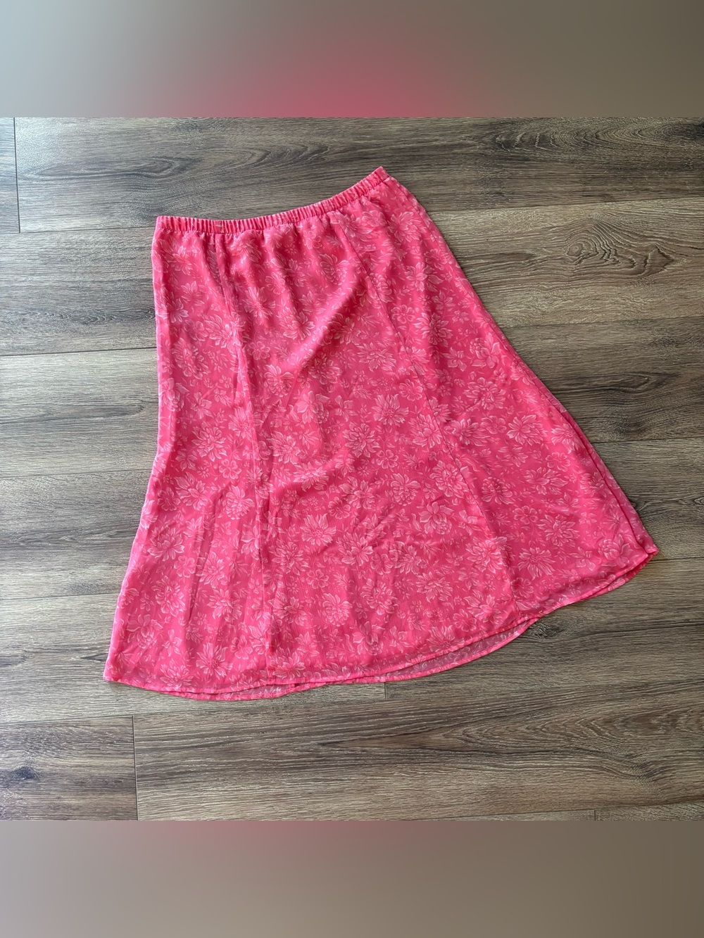 Appleseed’s Floral A-Line Pink Skirt 8